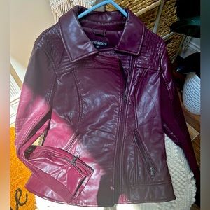 Steve Madden Faux Leather Motorcycle Jacket- Medium